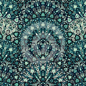 Round mandala seamless pattern. Arabic, Indian, Islamic, Ottoman