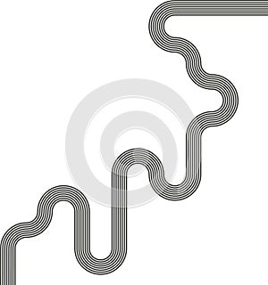 Round maze rounded waves