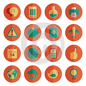 Round media icons