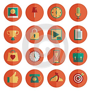 Round media icons