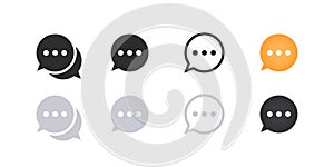 Round message icons. Message icons. Chat Message Bubbles. Vector scalable graphics