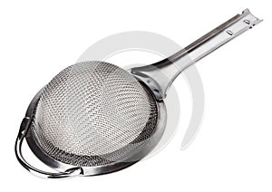 Round metal tea strainer
