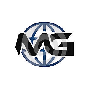 round MG logo initial M & G graphic concept branding vector icons