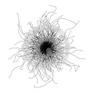 Round mildew mycelium - vector illustration