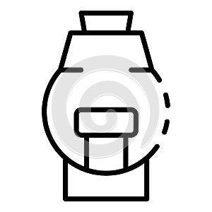 Round mouthpiece icon, outline style