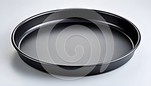 Round nonstick pizza pan baking tray kitchenware isolated