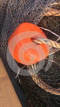 round orange fishing net surfacing materials