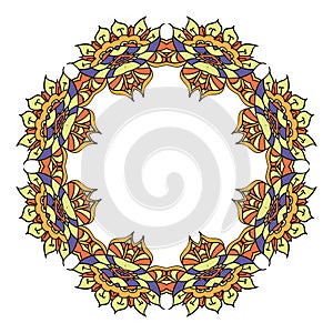 Round ornamental vector element