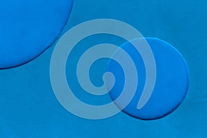 Round Oval Pattern Moon Design Blue Wall Abstract Object Circle Interior Decoration