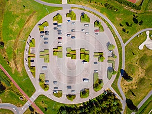 Round Parking Lot seen from directly above