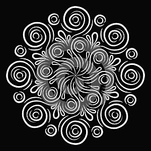 Round pattern mandala for meditation. Circle decoretive vector elements