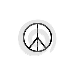 Round peace sign. Pacific sign eps ten