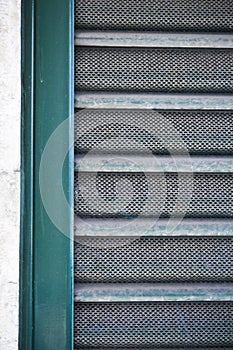 Round perforated metal plate texture