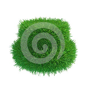 Round piece of cropped grass to be installed