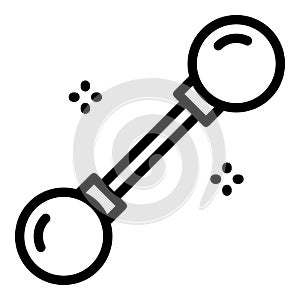 Round piercing icon, outline style