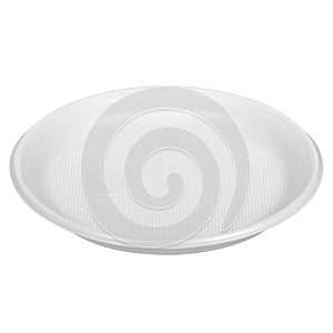 Round plastic disposable plate for fast food or picnic