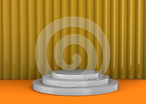 Round Podium on colorfull Background - 3D