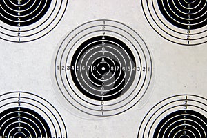 Round practice target with numbers