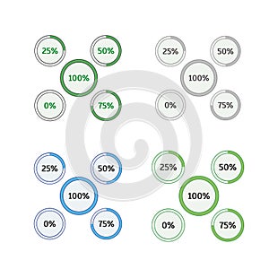 Round Preloaders set. Loading ui