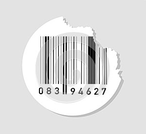 Round pricetag barcode concept