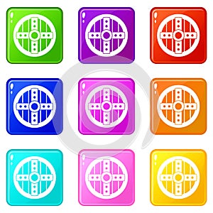 Round protective shield set 9