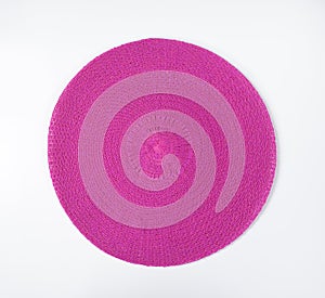 Round purple table mat