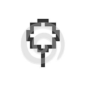 Round pushpin pixelated ui icon