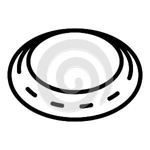 Round race track icon outline vector. Start racetrack