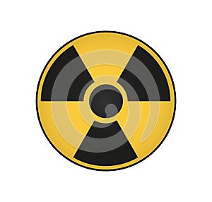 Round Radiation sign, isolated, vector illustration