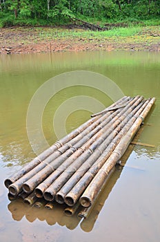Kolem vor bambus na velký nádrž v 