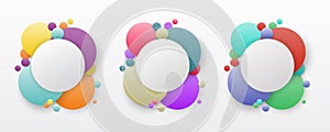 Round Random Colored Bubble Background. Vector Illustration Eps10