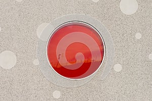 Round red window
