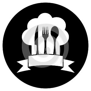 Round restaurant icon