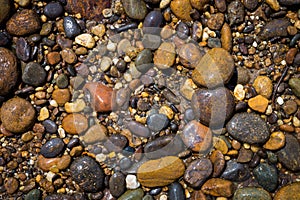 Round river reeble stone background