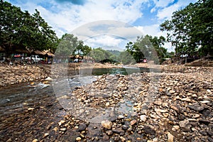 Round rock in the river