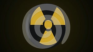 Round Rotating Nuclear and Biohazard Sign. Grunge biohazard symbol. Nuclear reactor symbol. Grunge biohazard sign