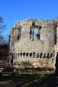 round ruin building of Burg OlbrÃ¼ck