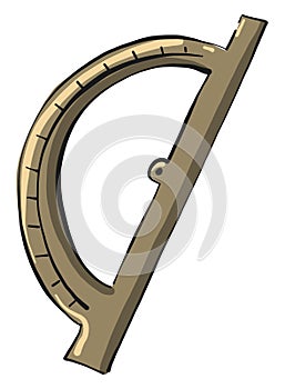 Round ruller, illustration, vector