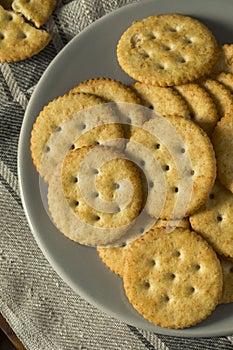Round Salted Homemade Crackers