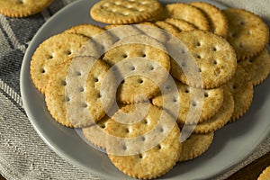 Round Salted Homemade Crackers