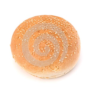 Round sandwich bun with sesame seeds