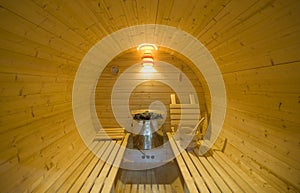 Round sauna photo