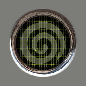Round sciential oscilloscope screen photo