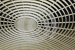 Round Screen of Exhause propeler airconditioning on setup of the building