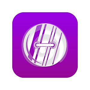 Round sewn button icon digital purple