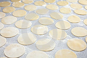 Round shape of the dough