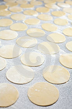 Round shape of the dough