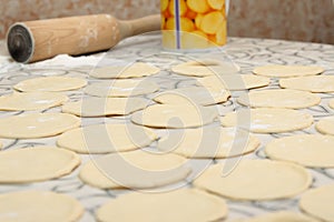 Round shape of the dough