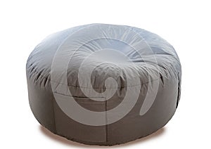 Round shape grey beanbag