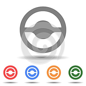 Round shape icon vector isolated